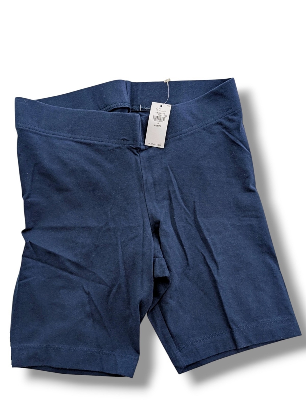 Old Navy Women's navy blue jersey biker shorts, Small Petite